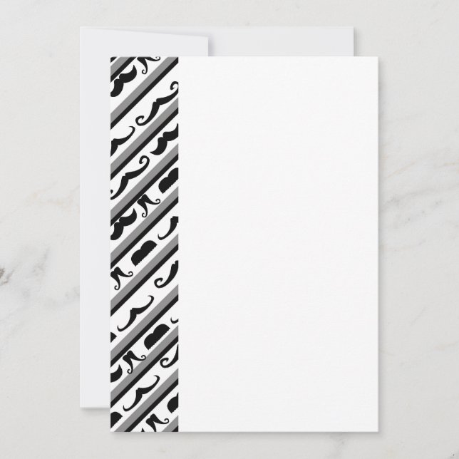 Invitation Mustache Stripes (Devant)