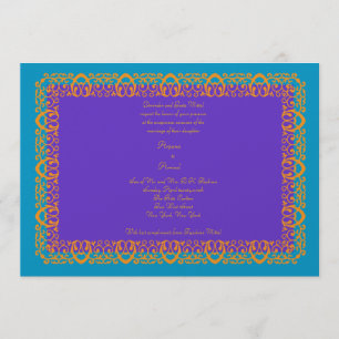 Invitation musulmane indoue indienne Mehndi de