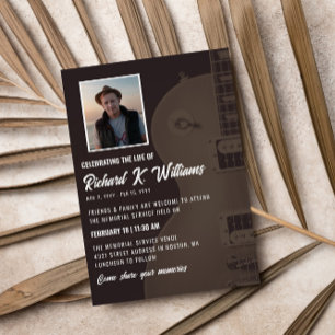 Invitation Muted Tones Guitar Photo Célébrer la vie