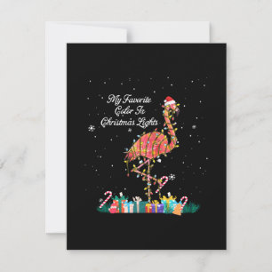 Invitation My favorite Is Christmas Lights Costume Flamingo
