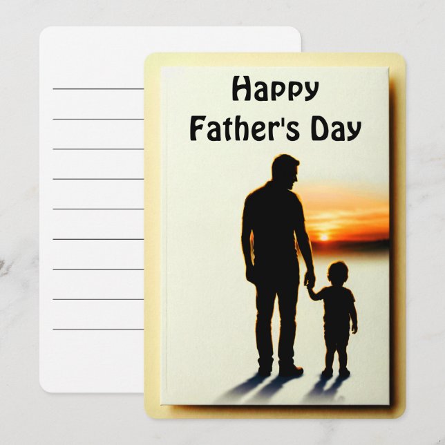 Invitation My First Hero – Father’s Day Card (Devant / Derrière)