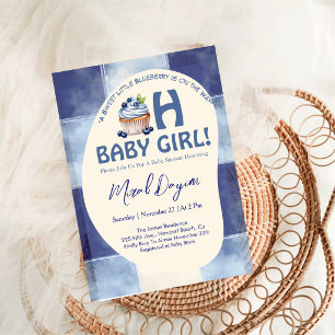 Invitation Myrtille Oh Bébé Fille Baie Douce Baby Shower