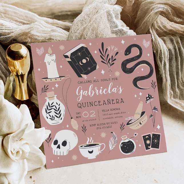 Invitation Myssel Crystal Fortune Teller Quinceanera (Créateur téléchargé)