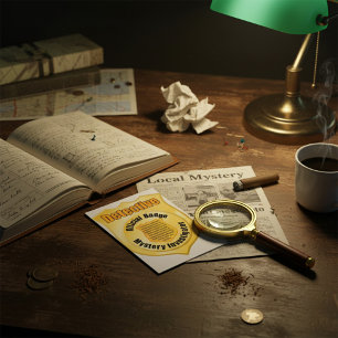 Invitation Mystère de l'agent de détective Badge Enquêteur