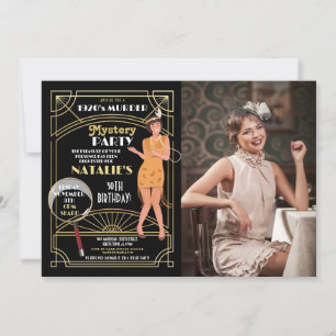 Invitation Mystère du meurtre des années 1920 Anniversaire Ph