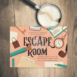Invitation Mystère Escape Room Party<br><div class="desc">Illustration mystère thème de l'invitation de la chambre d'évasion; modifier le texte pour un anniversaire,  l'événement de construction d'équipe ou tout ce qui convient à vos besoins. Convient aux adultes et aux enfants. Image originale de Becky Nimoy.</div>