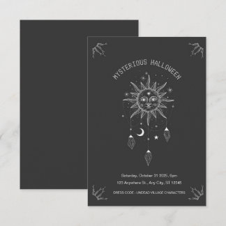 Invitation Mystères de minuit : Astrologie Boho Halloween
