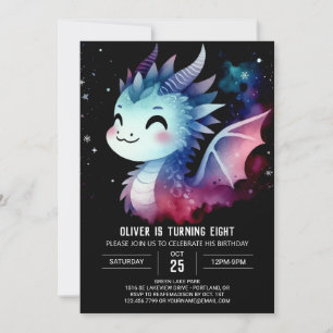 Invitation Mystérieux dragon ailé Anniversaire