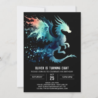 Invitation Mysterious Dragon Birthday Imprimable