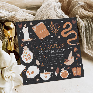 Invitation Mystic Boho Crystal Halloween Party