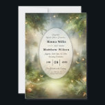 Invitation Mystic Forrest Meadow Magic<br><div class="desc">Entrez dans un décor de livre d'histoires avec ce faire-part de mariage enchanteur, inspiré par la beauté mystique d'un pré forestier au crépuscule. Doté de verdure émeraude, de lumières douces, de champignons délicats et d'un charmant renard niché au milieu des arbres, ce design évoque une romance fantasque et féerique. Parfait...</div>