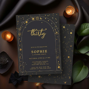 Invitation Mystic Fortune Astrologie Boho Arch 30e anniversai