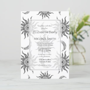 Invitation Mystic Sun Moon noir et blanc