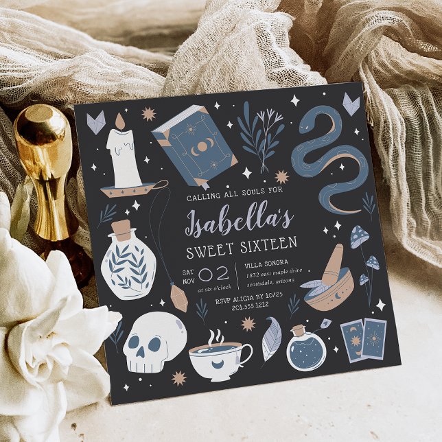 Invitation Mystical Crystal Fortune Teller Sweet Sixteen (Créateur téléchargé)