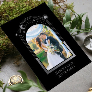 Invitation Mystique Heureux Jamais Après La Réception De Mari