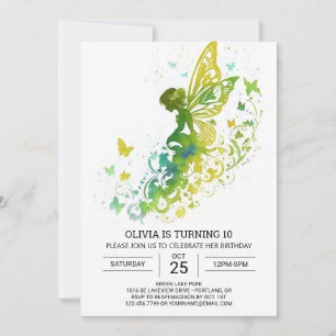 Invitation Mythique Cute Fairy Anniversaire