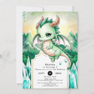 Invitation Mythique Enfants Dragon Anniversaire