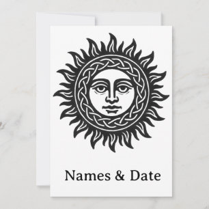 Invitation mythique Soleil & Lune – Païen, Céleste