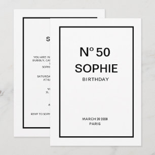 Invitation N°50 French Chic Soirée des 50 ans