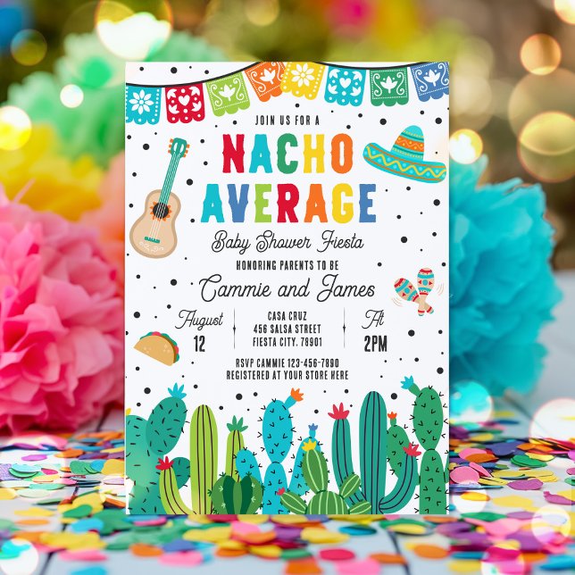 Invitation Nacho Baby shower moyen mexicain de la Fiesta (Créateur téléchargé)