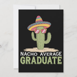 Invitation Nacho Moyenne Graduate Cactus Graduation Mexicaine