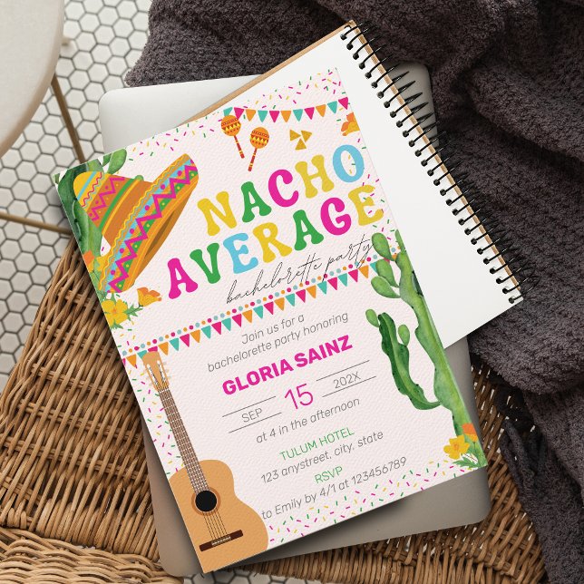 Invitation Nacho Moyenne mexicaine Fiesta Bachelorette Party (Créateur téléchargé)