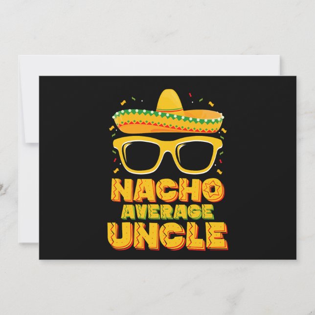 Invitation Nacho Moyenne Oncle Cinco De Mayo Famille Correspo (Devant)