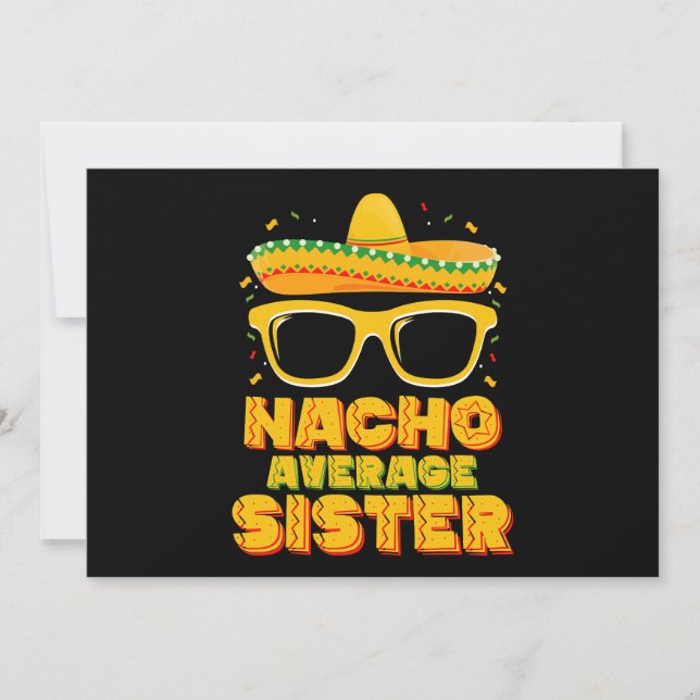 Invitation Nacho Moyenne Soeur Cinco De Mayo Famille Matching (Devant)