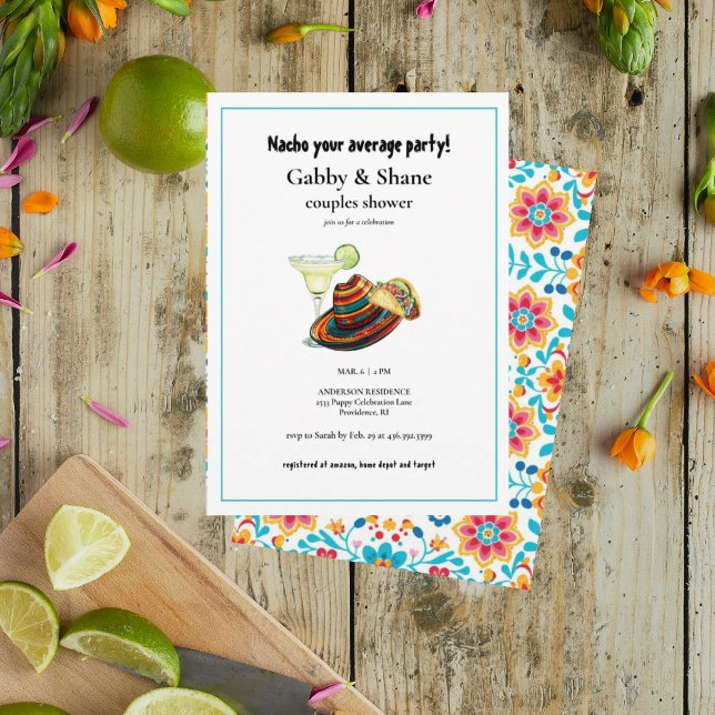 Invitation Nacho Votre Moyenne Couples Douche (Créateur téléchargé)