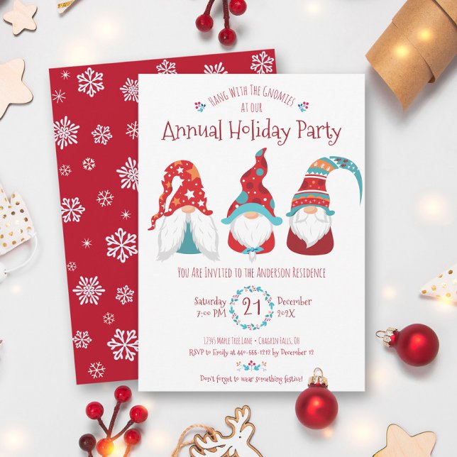 Invitation Nains mignons et amusants pour une fête de Noël mo (Créateur téléchargé)