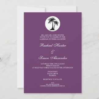 Invitation Naissance À La Plage - Violet