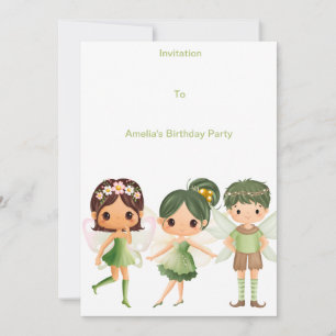 Invitation Naissance des fées vertes