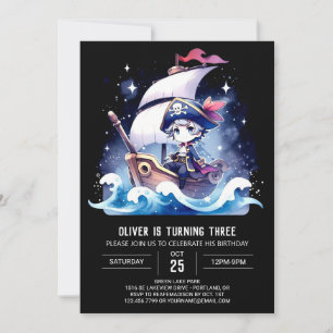 Invitation Naissance du navire Pirate simple
