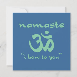 Invitation Namaste - Je vous salue (en vert)