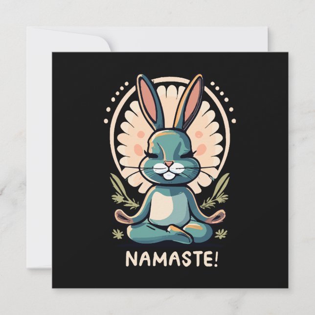 Invitation namaste lapin yoga lapin méditation (Devant)