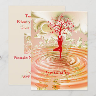 Invitation Namaste Quote Tree of Life Zen Yoga