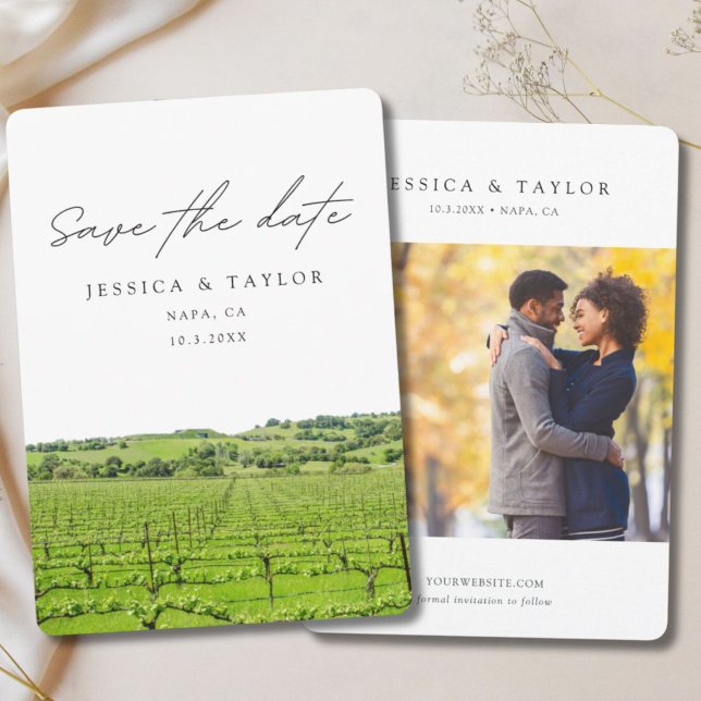 Invitation Napa Save the Date WInery Mariage (Napa Save the Date WInery Wedding Invitation
)