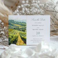 Napa Valley Vineyard Save the Date Mariage
