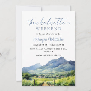 Invitation Napa Winery Bachelorette Week-end & Itinéraire