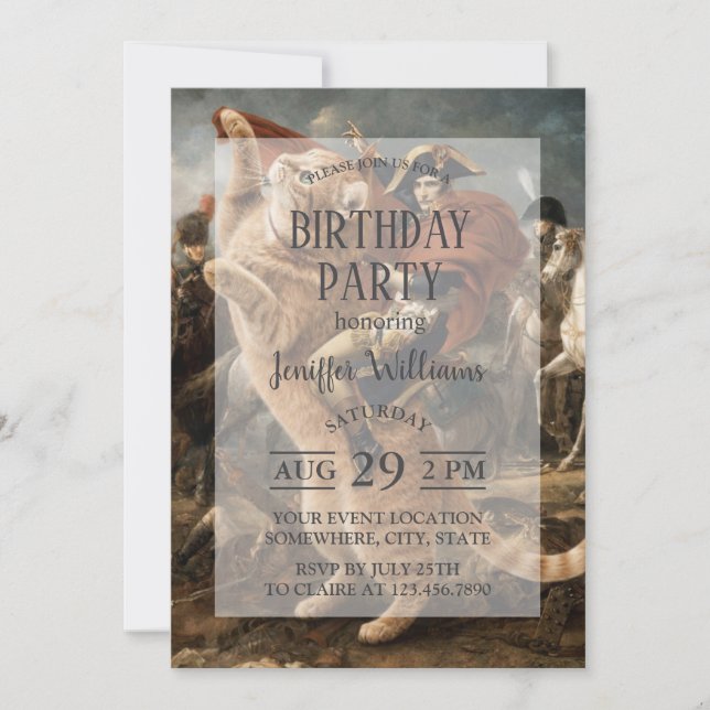 Invitation Napoleon Riding Giant Battle Cat                   (Devant)