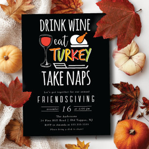 Invitation Naps and Nibbles Friendsgiving