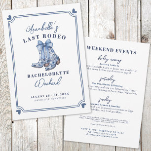 Invitation Nash Bash Last Rodeo Enterrement de Vie de Jeune F