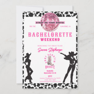 Invitation Nashville Cowgirl Disco Rodeo Bachelorette Week-en