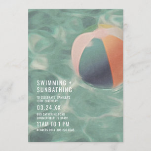 Invitation Natation et bronzage