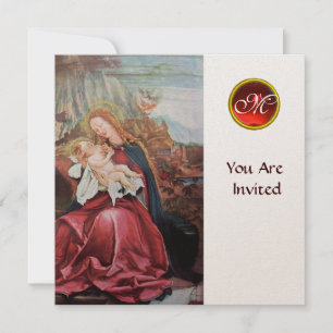 INVITATION NATIVITÉ AVEC ANGELS - MAGIE DU MONOGRAMME DE NOËL