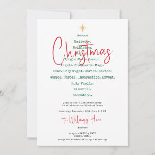 Invitation Nativité Noël Foi chrétienne Jésus Religieux