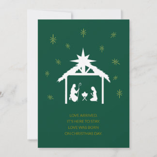 Invitation Nativity Scene Christmas Card