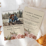 Invitation Natural Boho Cottagecore Floral Enchanted Wedding<br><div class="desc">If you're looking for an enchanting invitation that will really set the mood for your wedding, look no further than boho cottagecore's enchanted wedding invitations! These unique invites are adorned with a beautiful flower garden and feature editable photo spaces to add your own photos and personalize the design. Whether you...</div>
