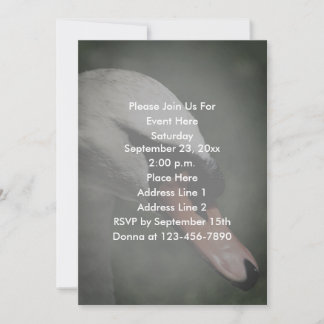 Invitation Nature du cygne blanc