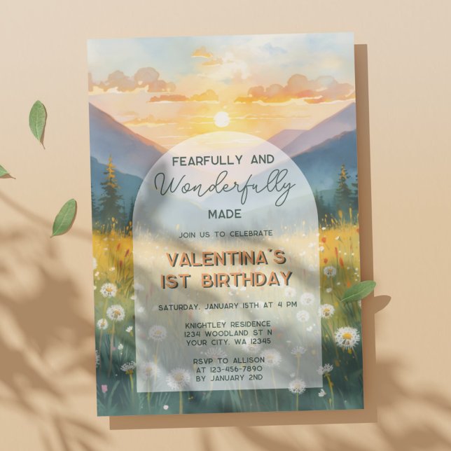 Invitation Nature Fearfully & Wonderfully Made Bible Birthday (Créateur téléchargé)